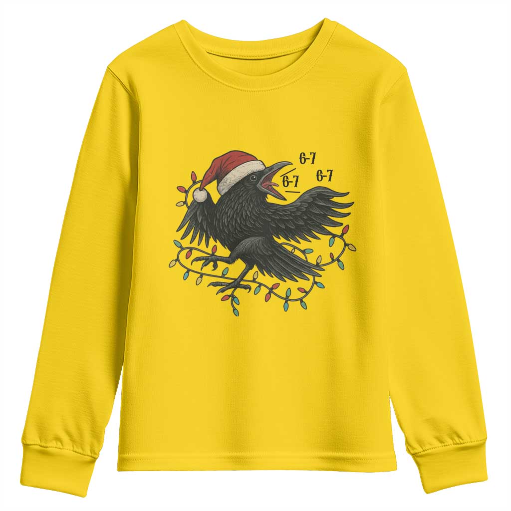 Funny Raven Six Seven Meme Youth Sweatshirt Christmas Gift For Gen Z - Wonder Print Shop