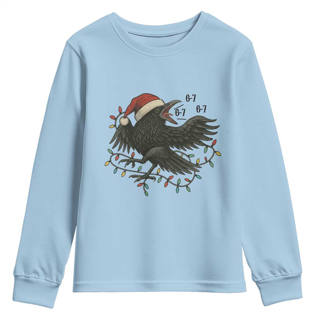 Funny Raven Six Seven Meme Youth Sweatshirt Christmas Gift For Gen Z - Wonder Print Shop