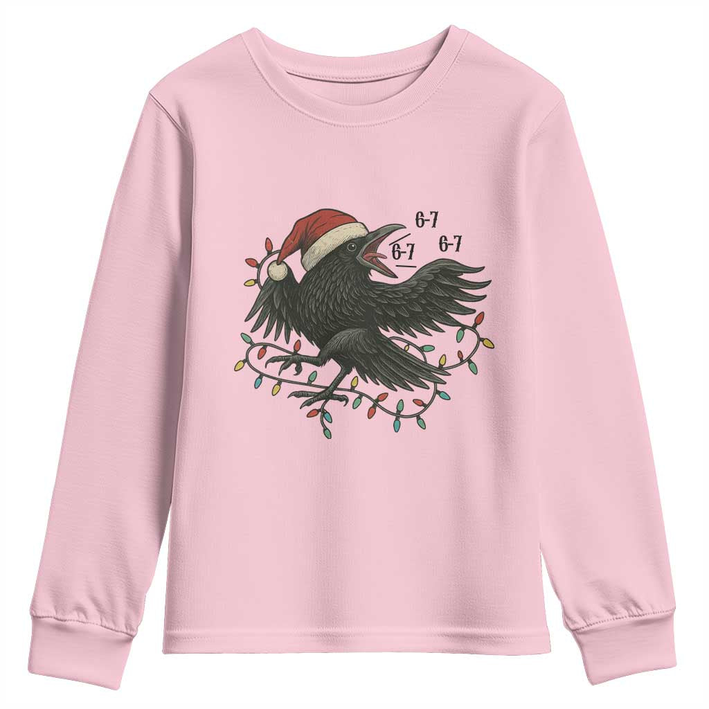 Funny Raven Six Seven Meme Youth Sweatshirt Christmas Gift For Gen Z - Wonder Print Shop