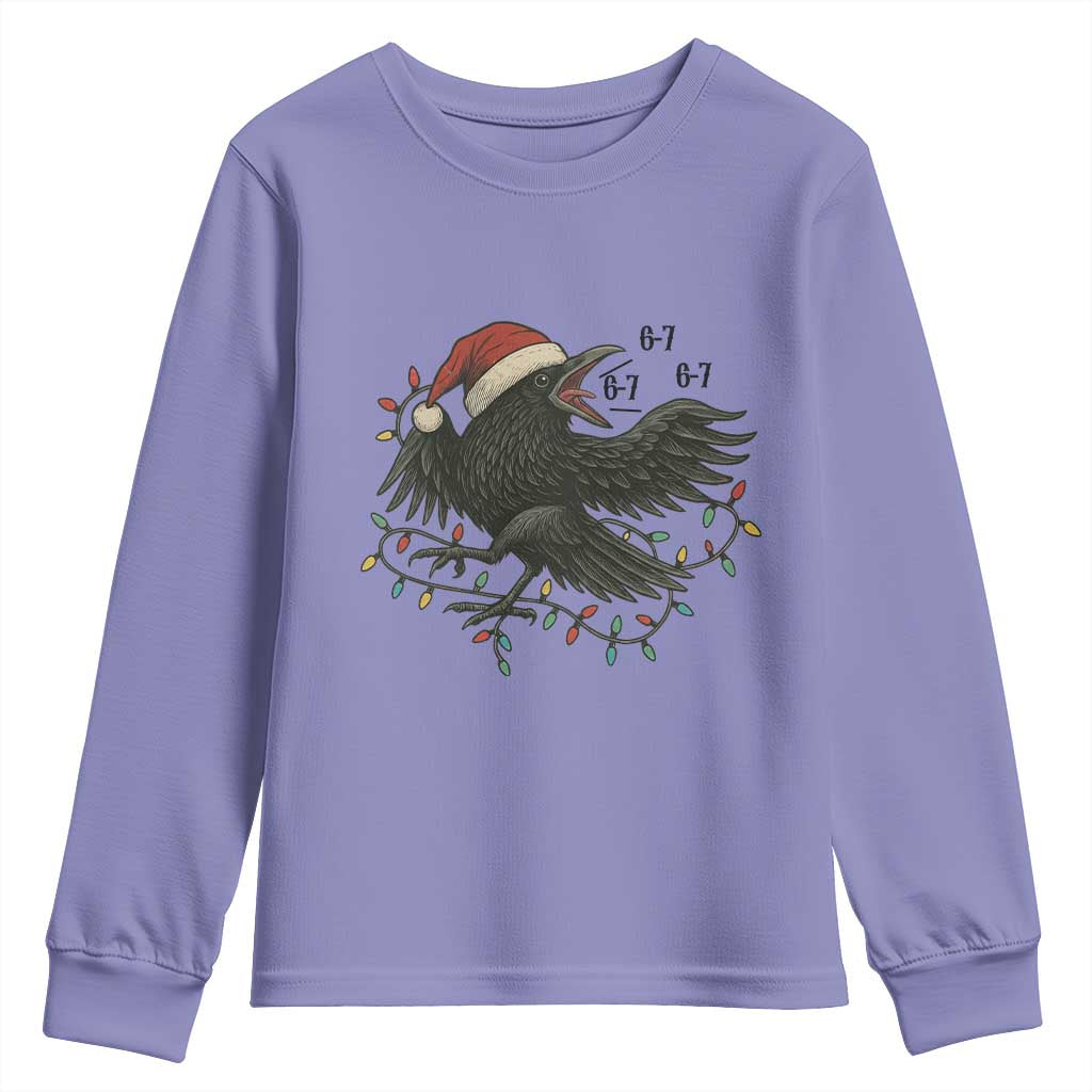Funny Raven Six Seven Meme Youth Sweatshirt Christmas Gift For Gen Z - Wonder Print Shop