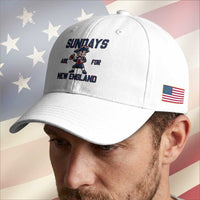 Sundays Are For NE Baseball Cap Game Day Sports Fan Gift