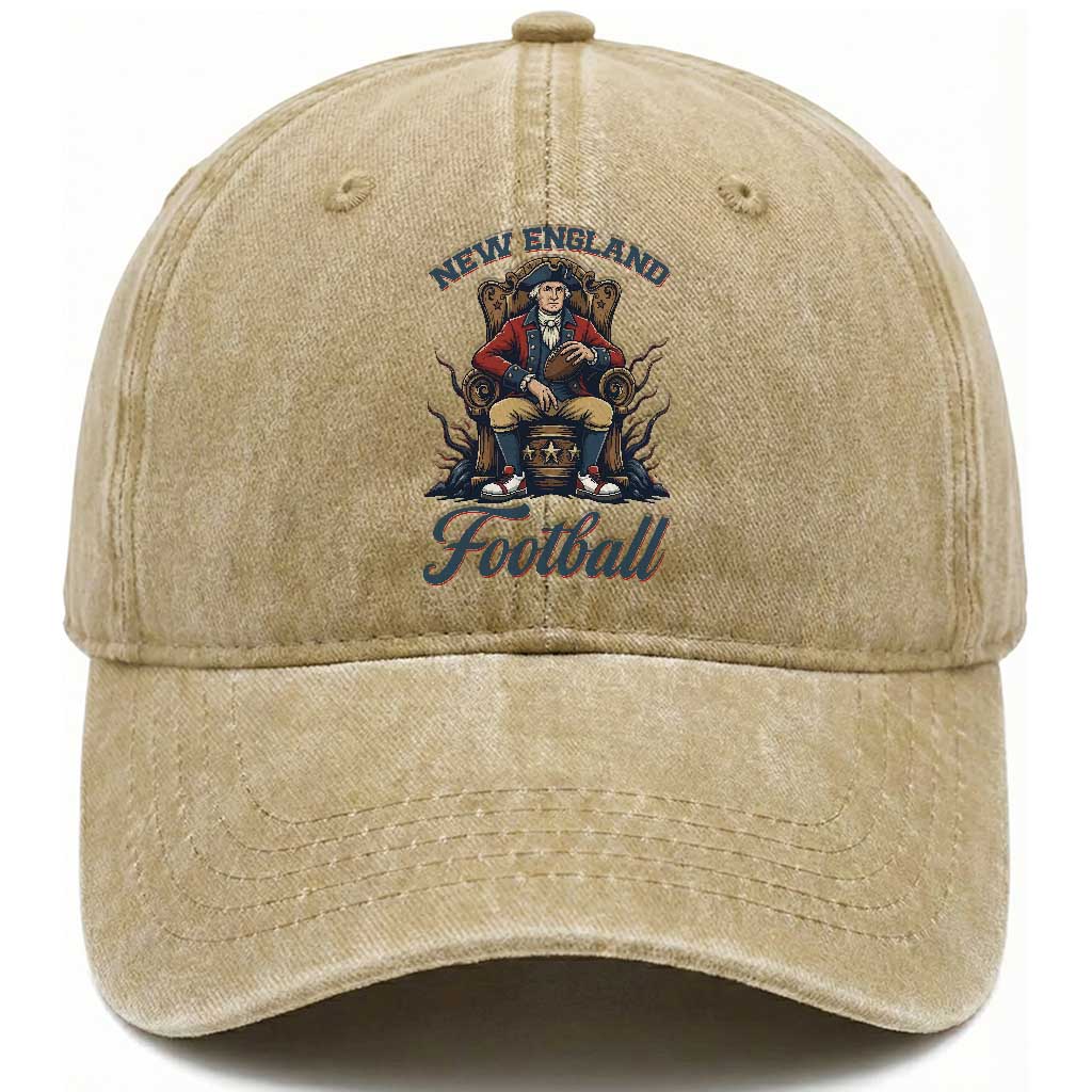 Funny George Washington NE Football Lover Gift Washed Cotton Baseball Cap