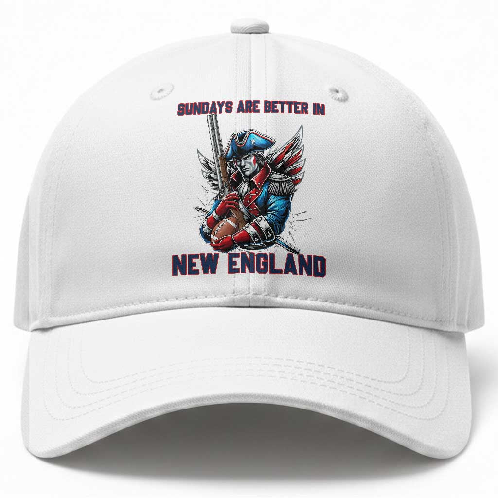 Funny George Washington Football Lover Gift Baseball Cap Sundays Are Better In New England