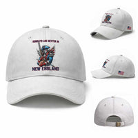 Funny George Washington Football Lover Gift Baseball Cap Sundays Are Better In New England