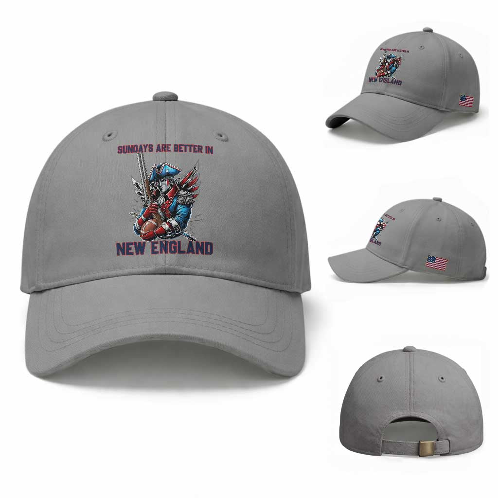 Funny George Washington Football Lover Gift Baseball Cap Sundays Are Better In New England