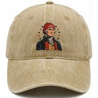 George Washington NE Football Fan Washed Cotton Baseball Cap Vintage Colonial Gift