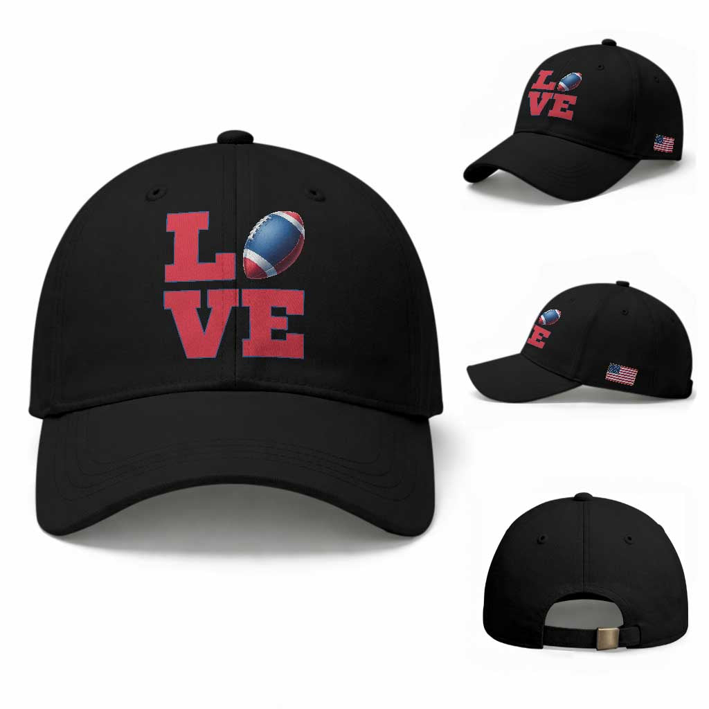 Love Football Fan Supporter Baseball Cap Gift For Game Day Lovers