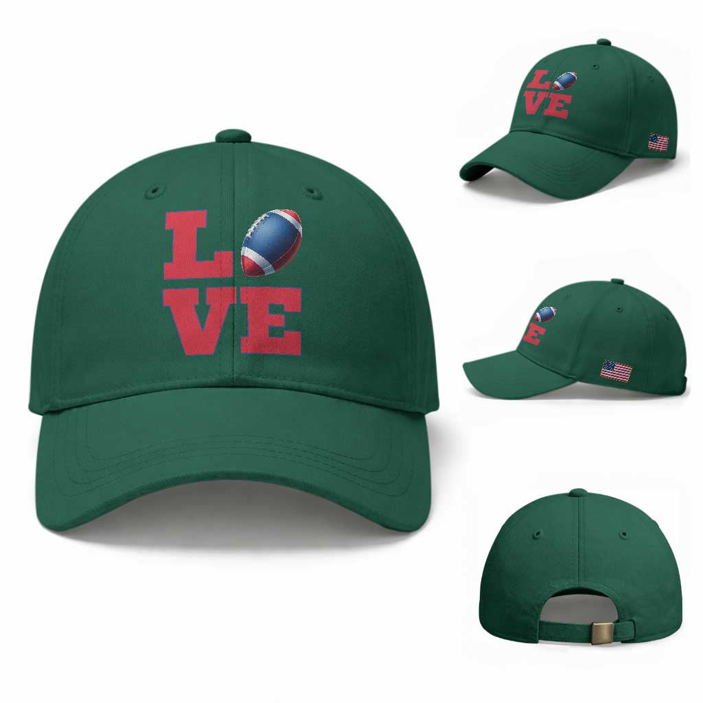 Love Football Fan Supporter Baseball Cap Gift For Game Day Lovers