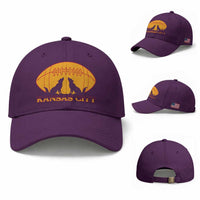 Football Lover Gift Baseball Cap Midwest Wolf Spirit