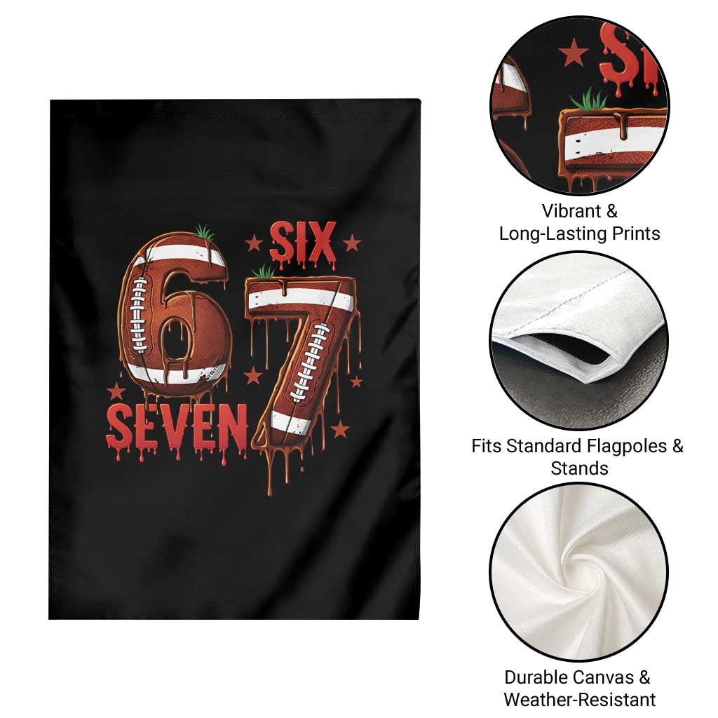 American Football Six Seven Meme Garden Flag Funny Gen Z Alpha Gift