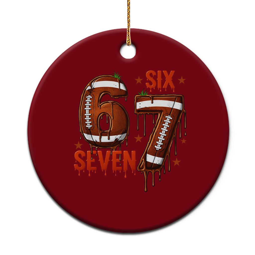 American Football Six Seven Meme Ceramic Ornament Funny Gen Z Alpha Gift