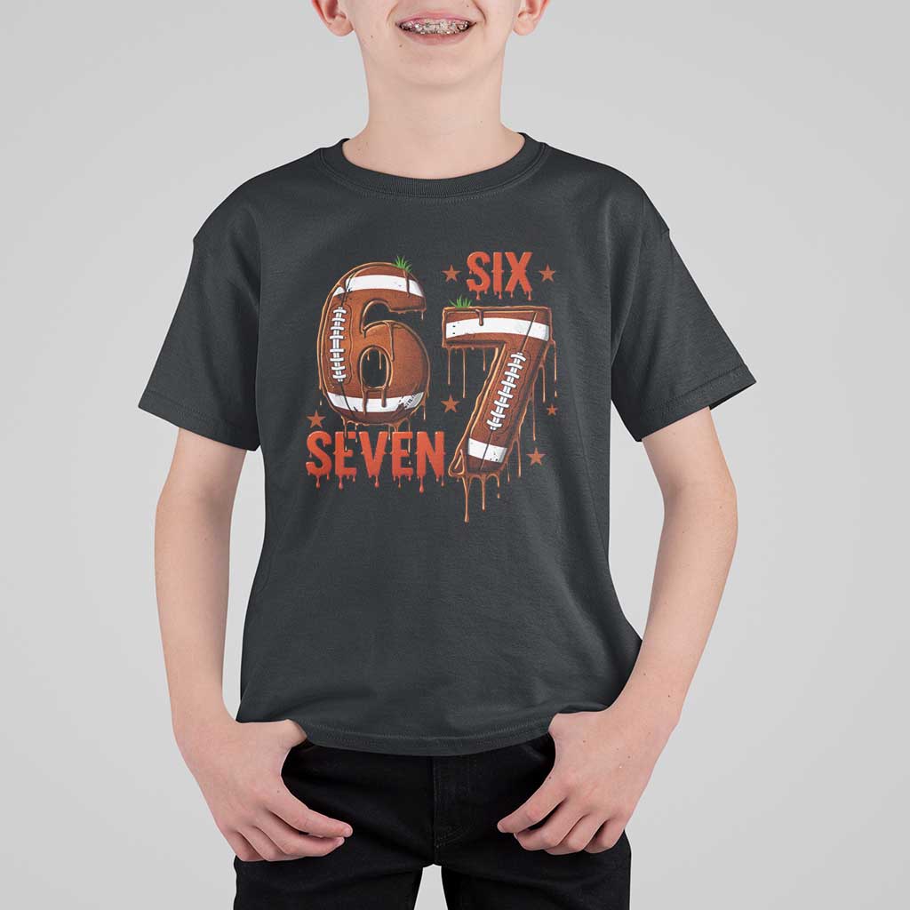 American Football Six Seven Meme T Shirt For Kid Funny Gen Z Alpha Gift