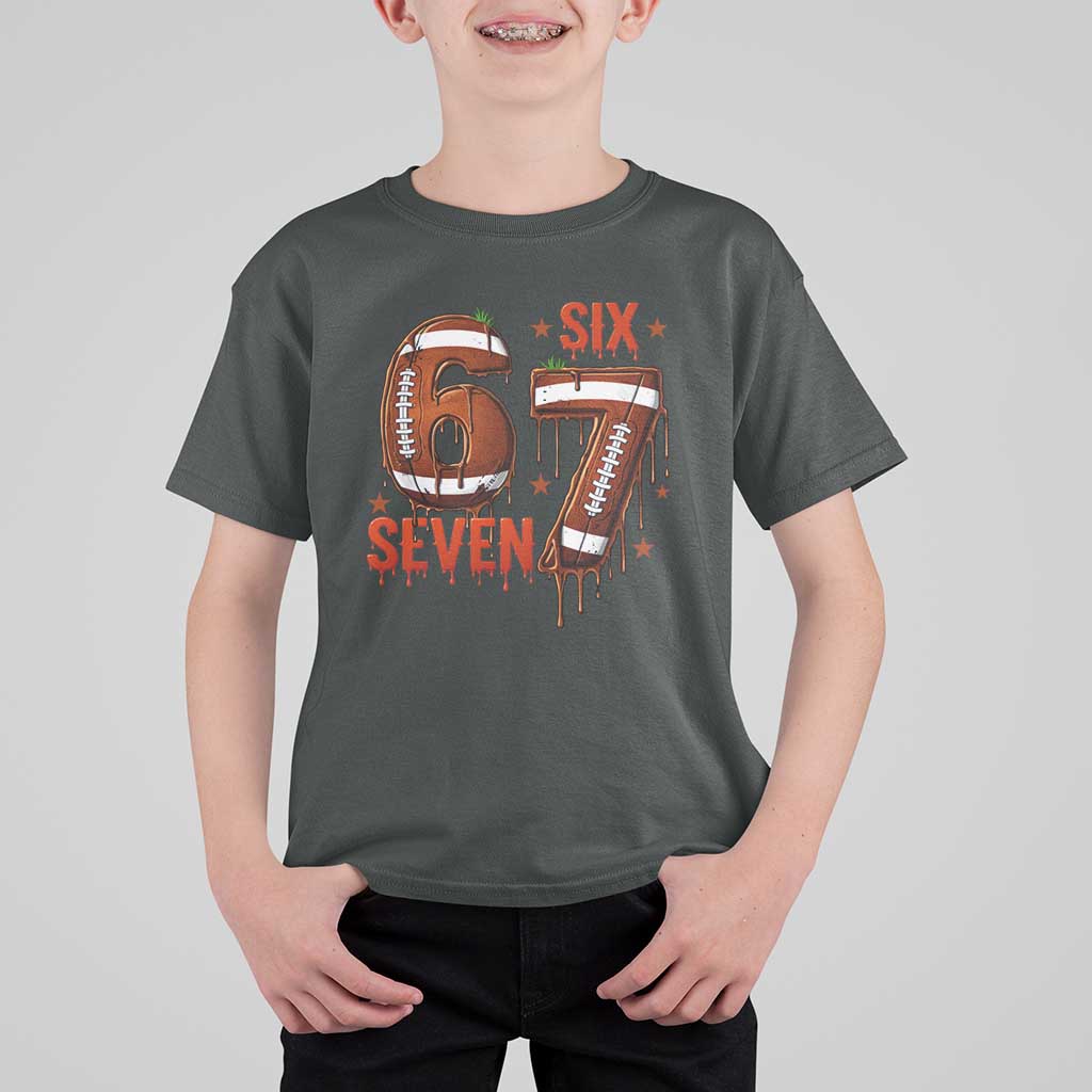 American Football Six Seven Meme T Shirt For Kid Funny Gen Z Alpha Gift