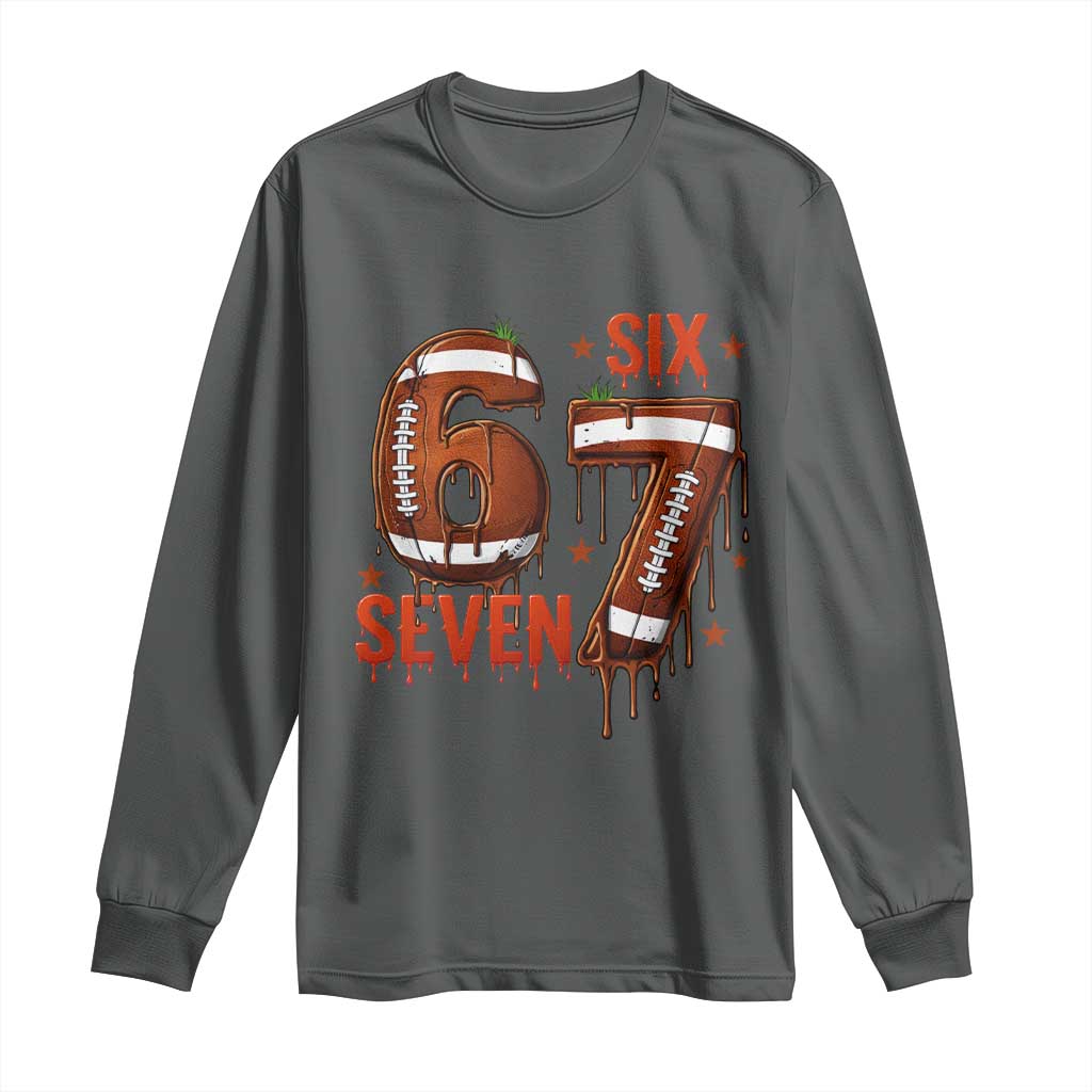 American Football Six Seven Meme Long Sleeve Shirt Funny Gen Z Alpha Gift