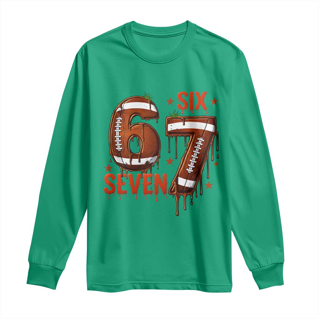 American Football Six Seven Meme Long Sleeve Shirt Funny Gen Z Alpha Gift