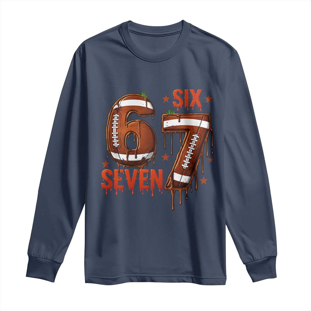 American Football Six Seven Meme Long Sleeve Shirt Funny Gen Z Alpha Gift