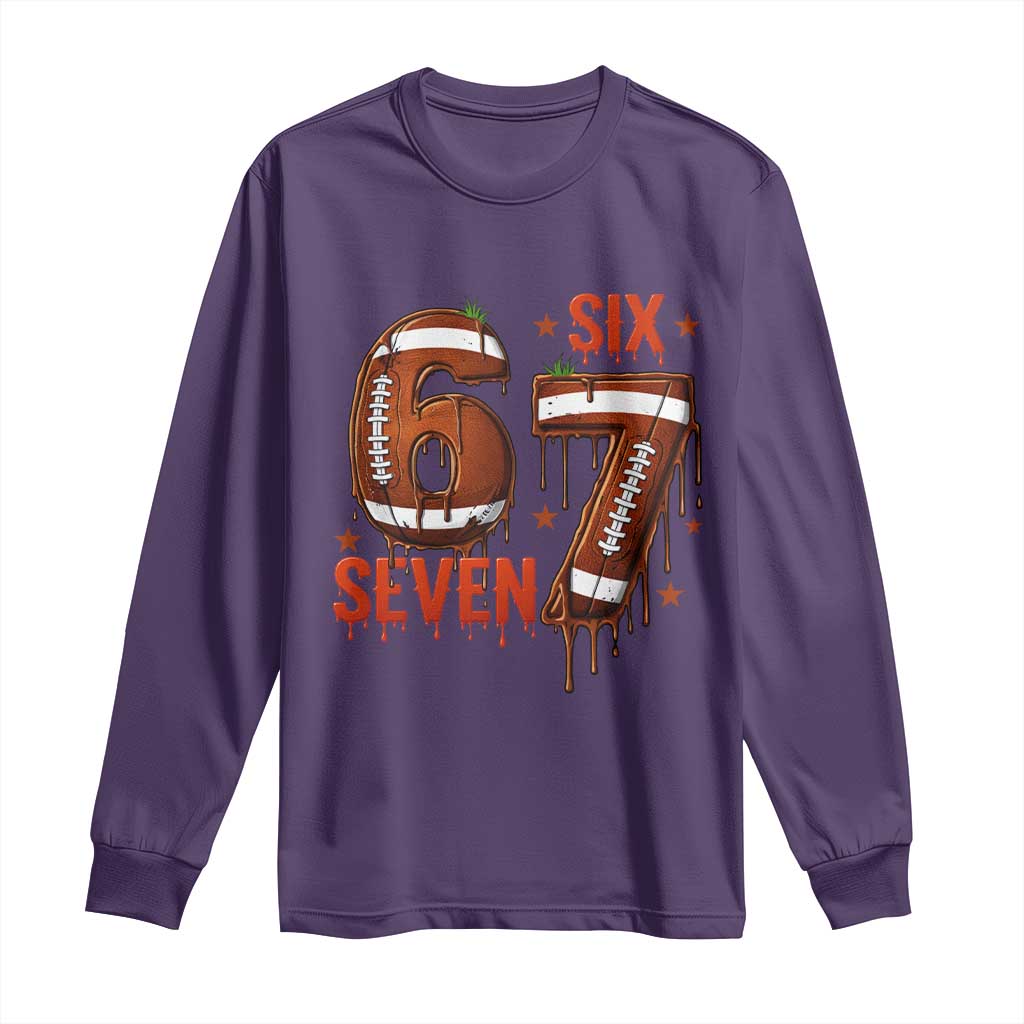 American Football Six Seven Meme Long Sleeve Shirt Funny Gen Z Alpha Gift