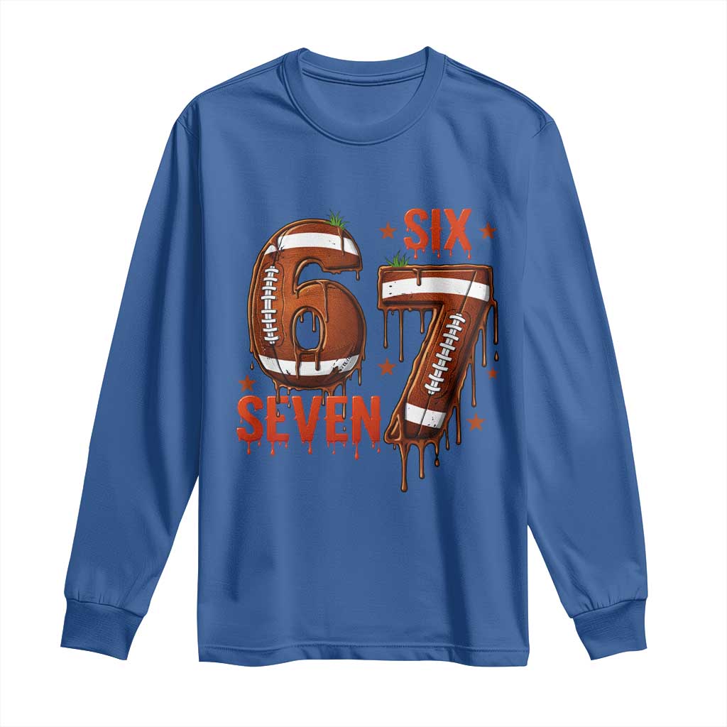 American Football Six Seven Meme Long Sleeve Shirt Funny Gen Z Alpha Gift