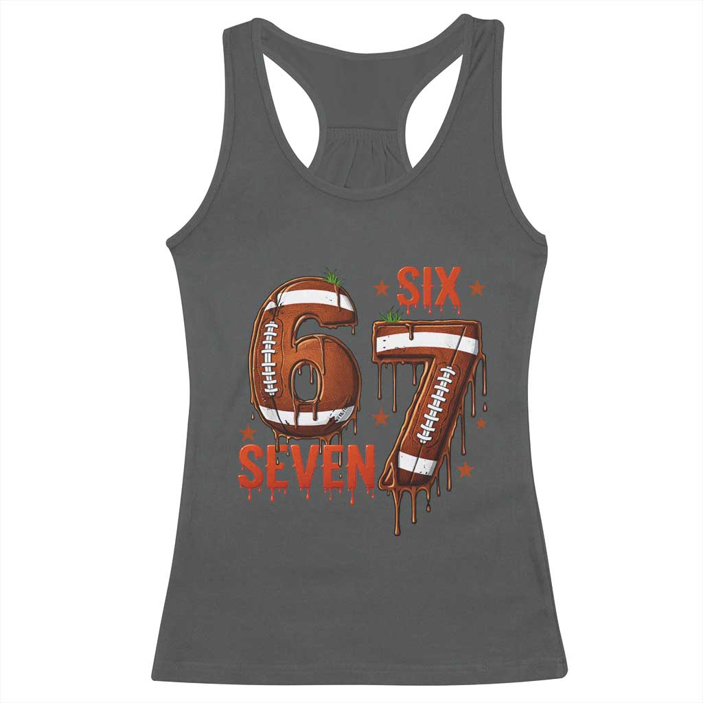 American Football Six Seven Meme Racerback Tank Top Funny Gen Z Alpha Gift