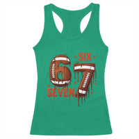 American Football Six Seven Meme Racerback Tank Top Funny Gen Z Alpha Gift