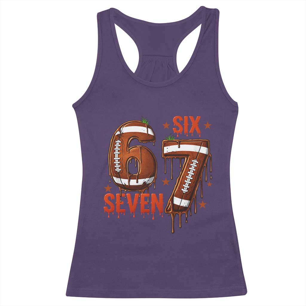American Football Six Seven Meme Racerback Tank Top Funny Gen Z Alpha Gift