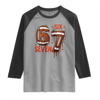 American Football Six Seven Meme Raglan Shirt Funny Gen Z Alpha Gift