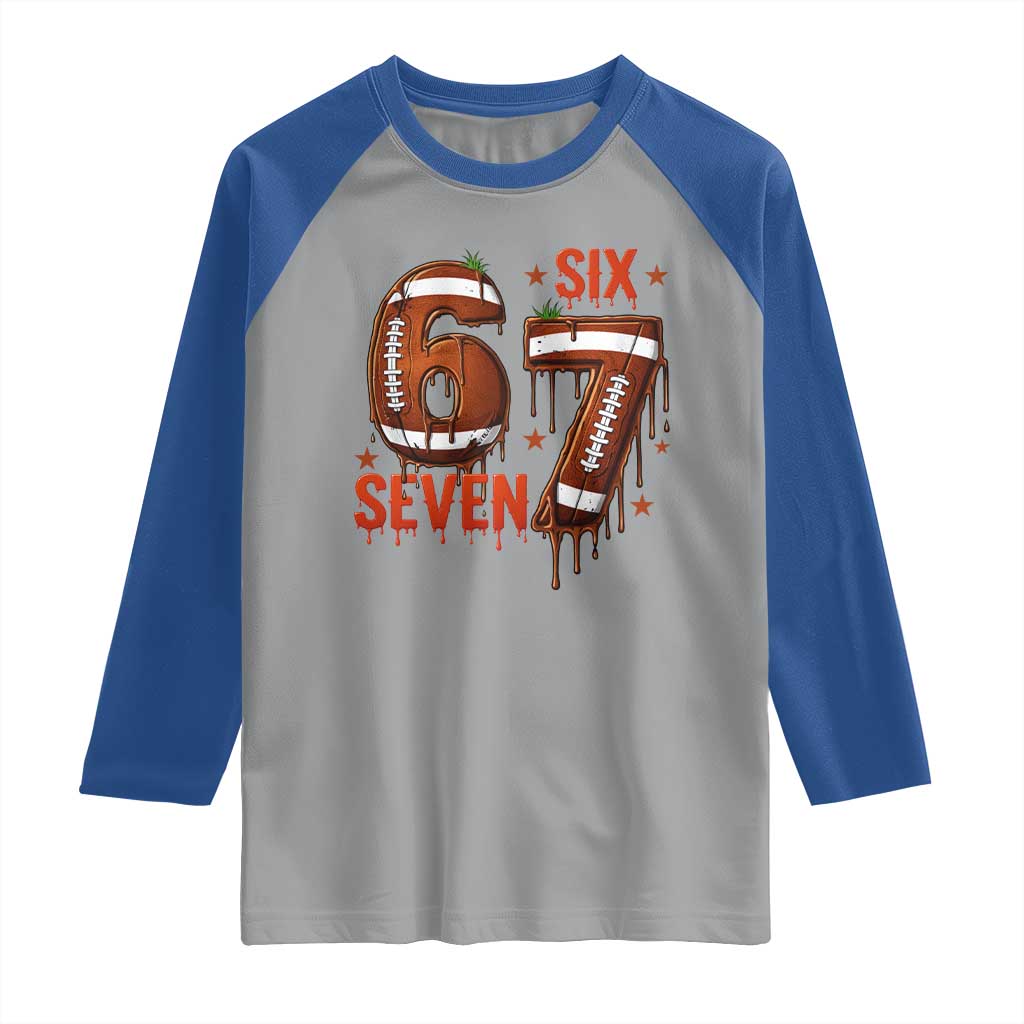 American Football Six Seven Meme Raglan Shirt Funny Gen Z Alpha Gift