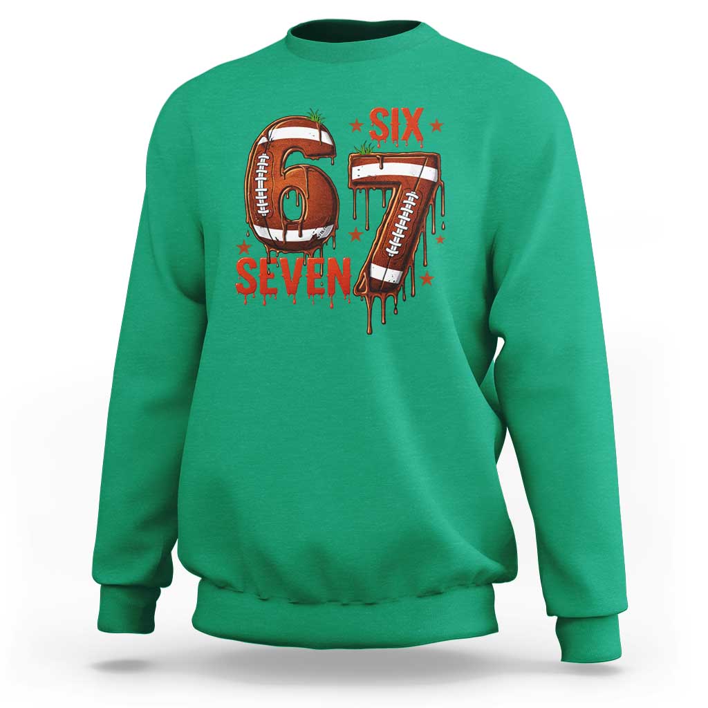 American Football Six Seven Meme Sweatshirt Funny Gen Z Alpha Gift