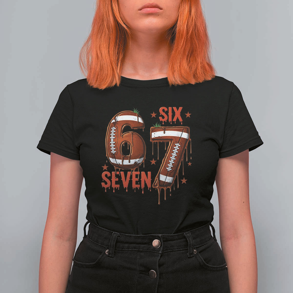 American Football Six Seven Meme T Shirt For Women Funny Gen Z Alpha Gift