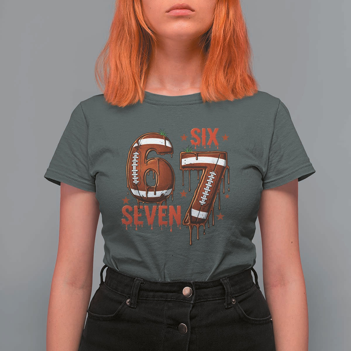 American Football Six Seven Meme T Shirt For Women Funny Gen Z Alpha Gift