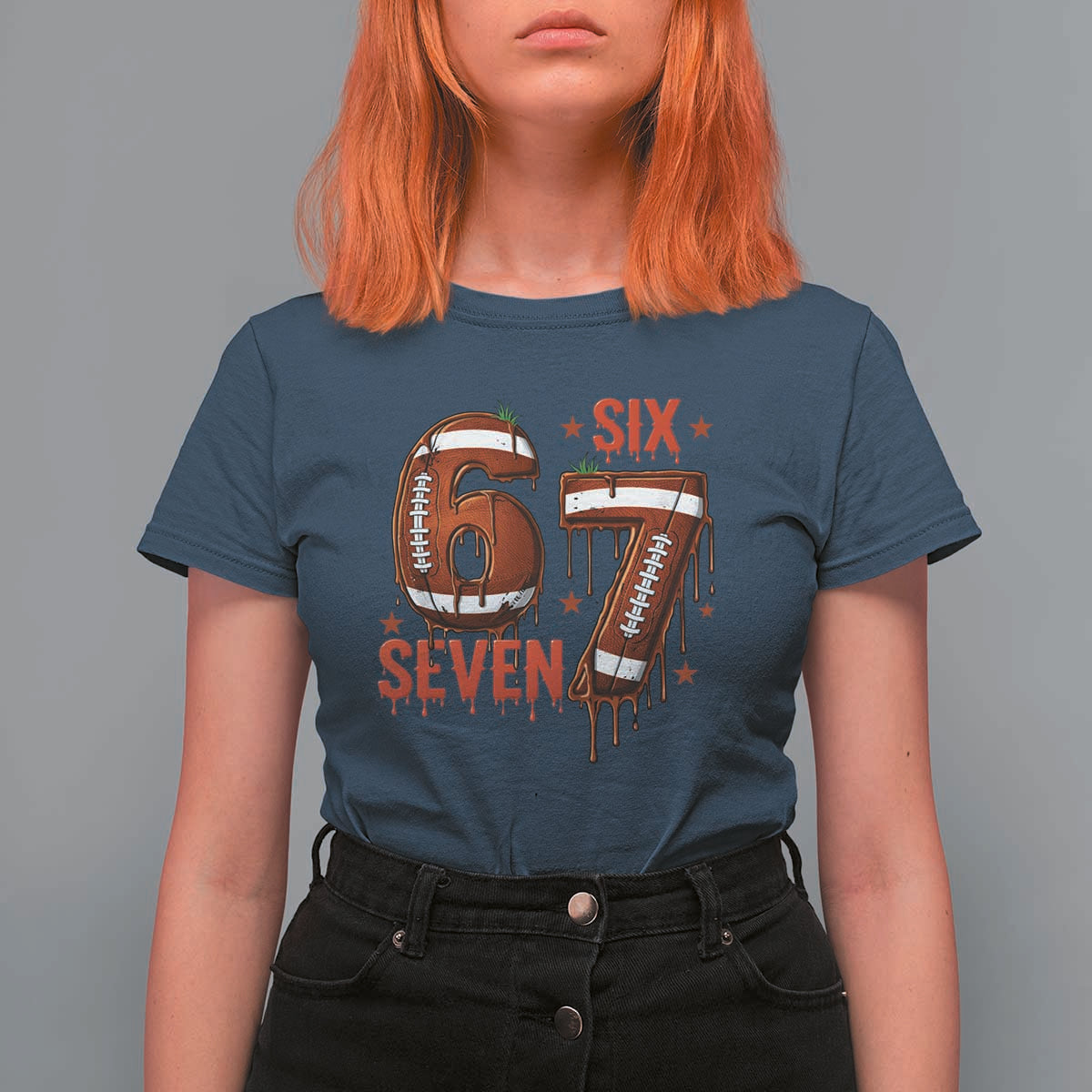 American Football Six Seven Meme T Shirt For Women Funny Gen Z Alpha Gift
