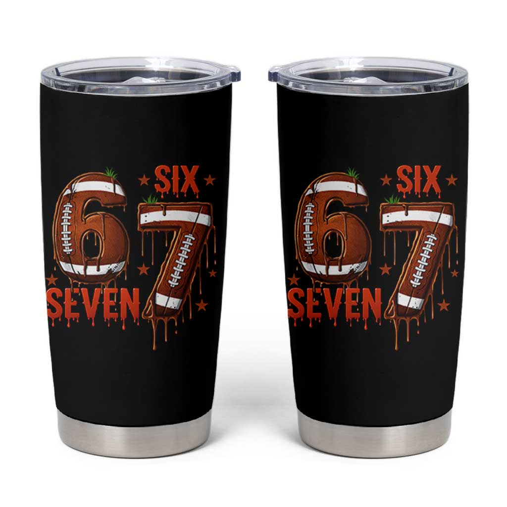 American Football Six Seven Meme Tumbler Cup Funny Gen Z Alpha Gift