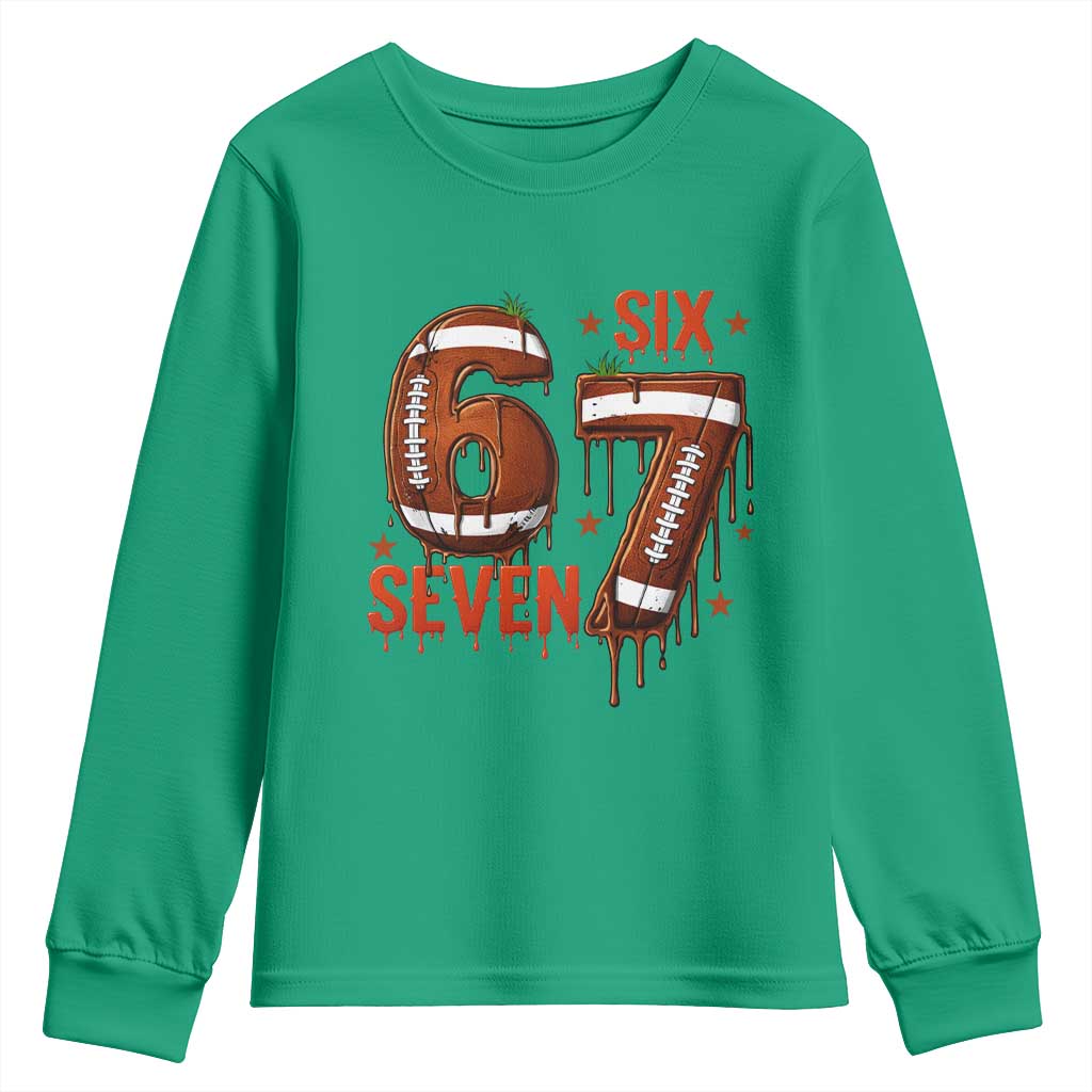 American Football Six Seven Meme Youth Sweatshirt Funny Gen Z Alpha Gift