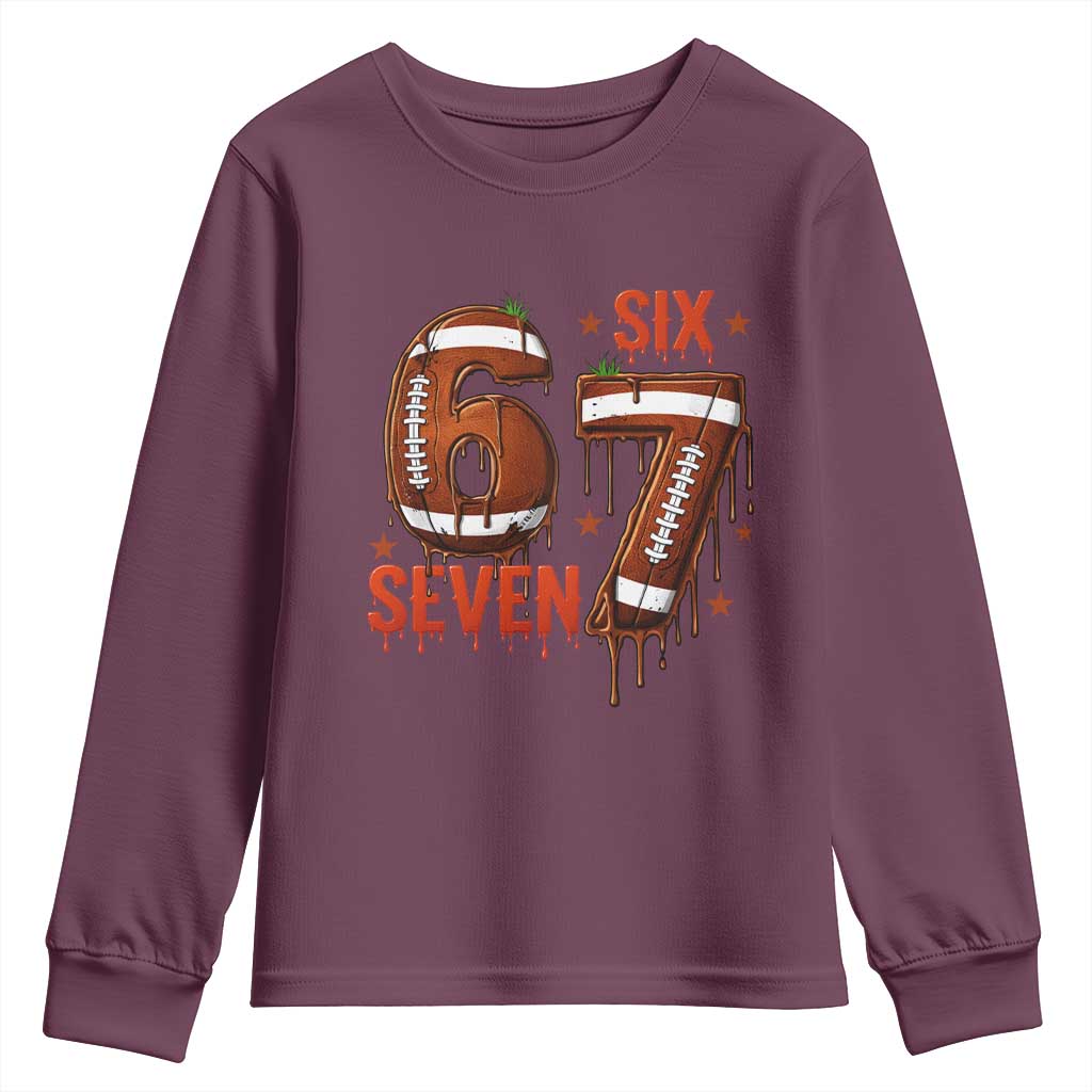 American Football Six Seven Meme Youth Sweatshirt Funny Gen Z Alpha Gift