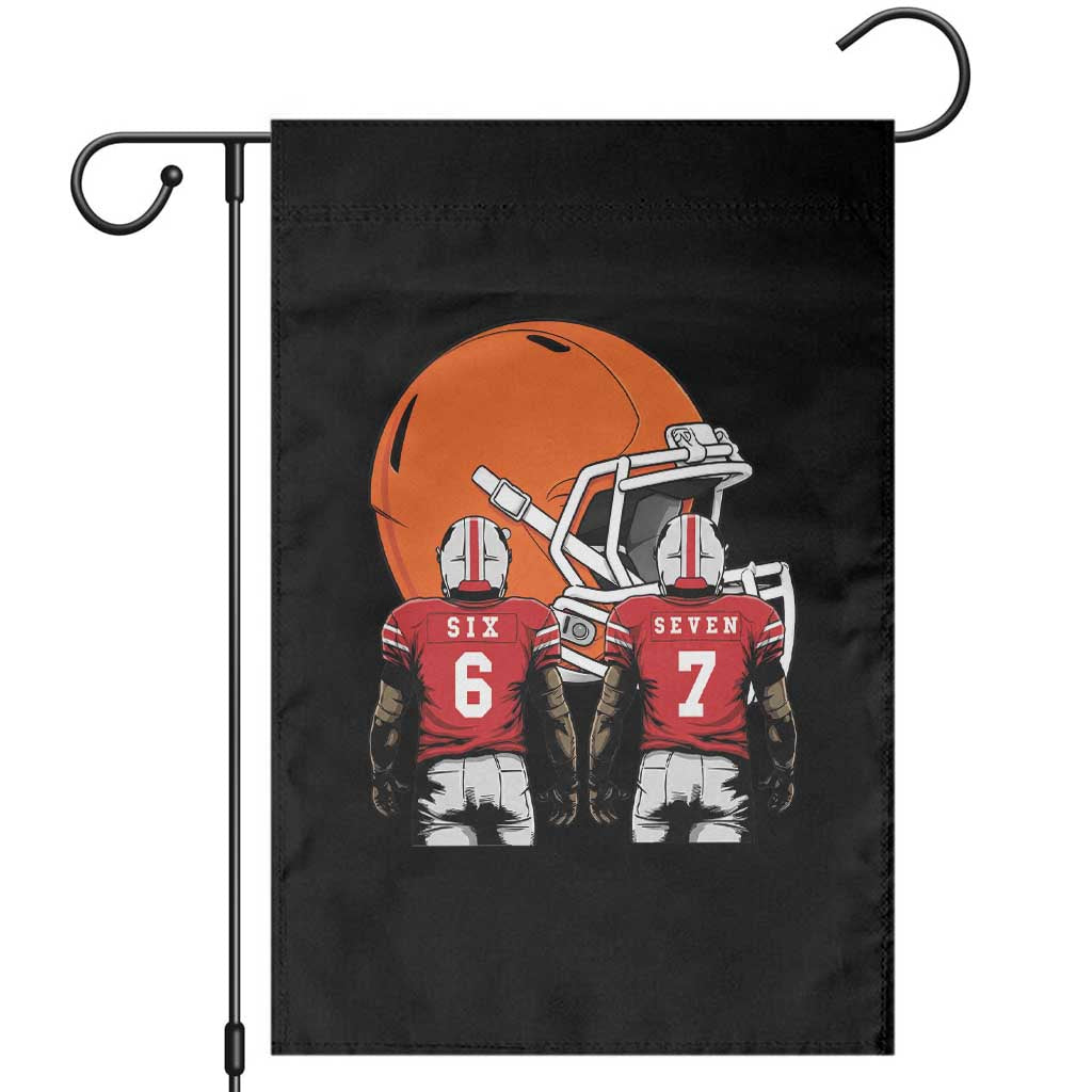 Funny American Football Garden Flag Six Seven Meme - Wonder Print Shop