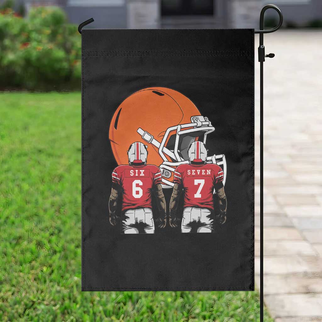 Funny American Football Garden Flag Six Seven Meme - Wonder Print Shop