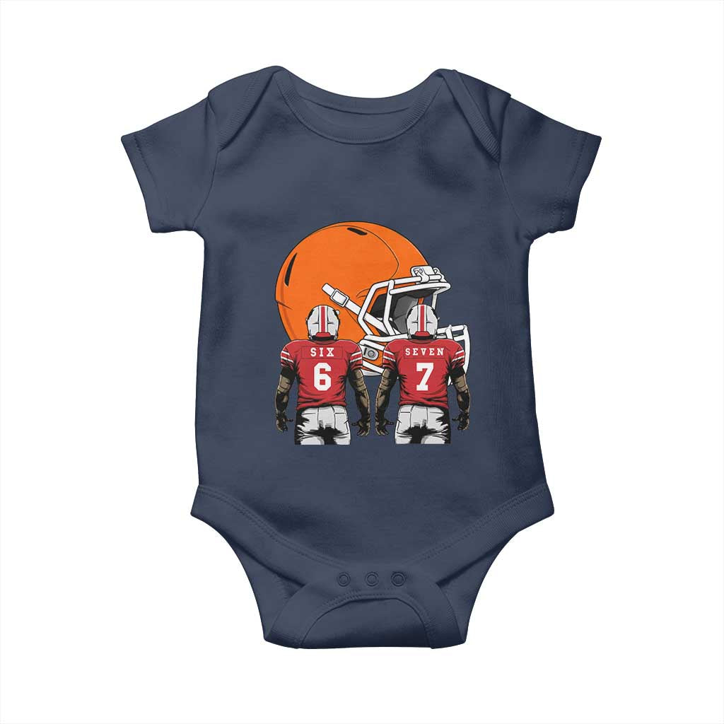Funny American Football Baby Onesie Six Seven Meme - Wonder Print Shop