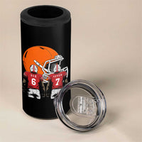 Funny American Football 4 in 1 Can Cooler Tumbler Six Seven Meme - Wonder Print Shop