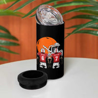 Funny American Football 4 in 1 Can Cooler Tumbler Six Seven Meme - Wonder Print Shop