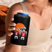 Funny American Football 4 in 1 Can Cooler Tumbler Six Seven Meme - Wonder Print Shop
