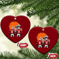 Funny American Football Ceramic Ornament Six Seven Meme - Wonder Print Shop