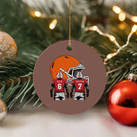 Funny American Football Ceramic Ornament Six Seven Meme - Wonder Print Shop