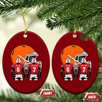 Funny American Football Ceramic Ornament Six Seven Meme - Wonder Print Shop