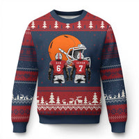 Funny American Football Ugly Christmas Sweater Six Seven Meme - Wonder Print Shop