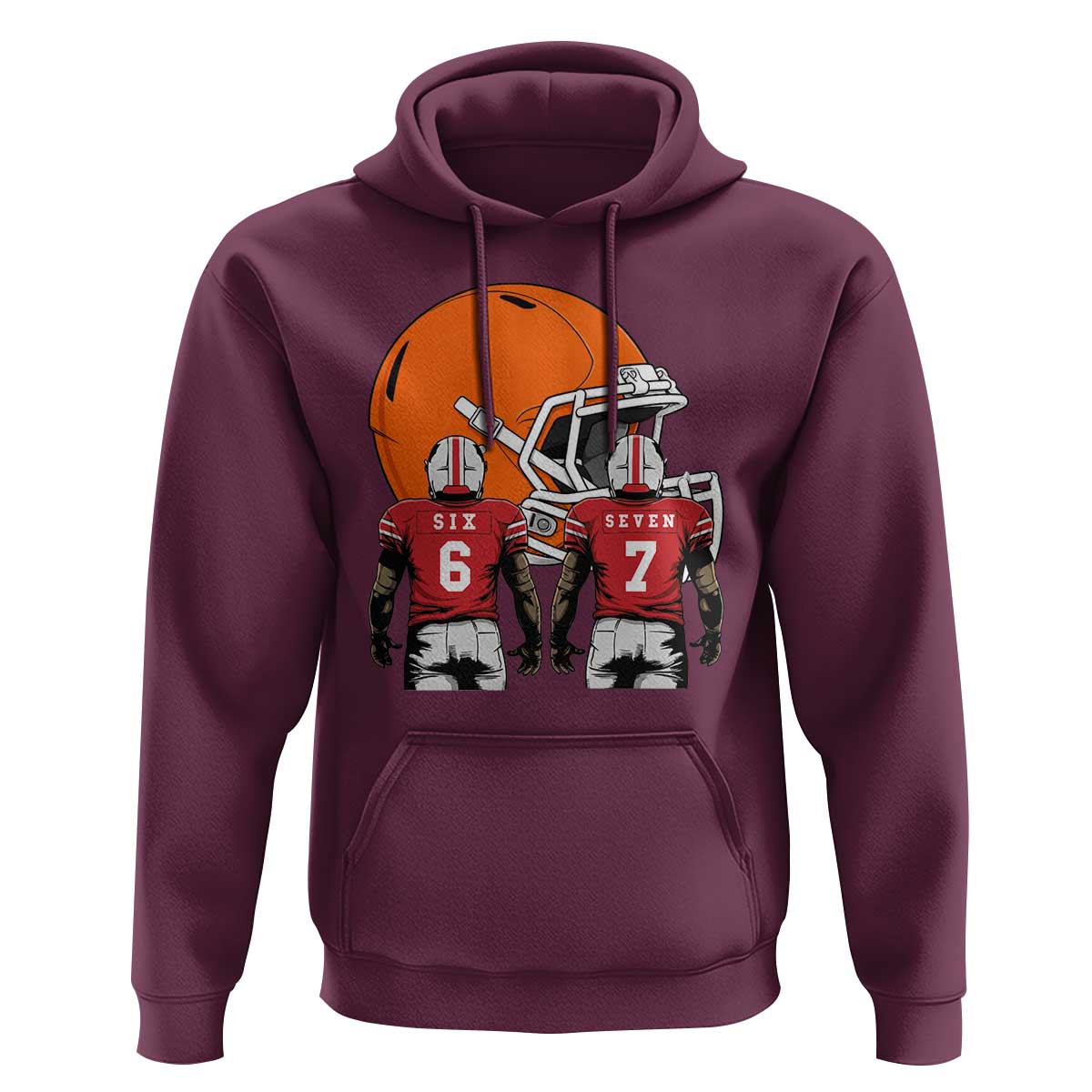 Funny American Football Hoodie Six Seven Meme - Wonder Print Shop