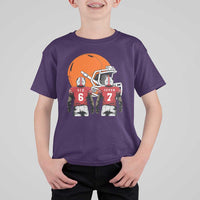 Funny American Football T Shirt For Kid Six Seven Meme - Wonder Print Shop