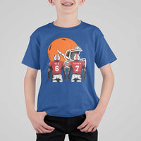Funny American Football T Shirt For Kid Six Seven Meme - Wonder Print Shop