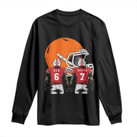 Funny American Football Long Sleeve Shirt Six Seven Meme - Wonder Print Shop