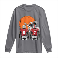 Funny American Football Long Sleeve Shirt Six Seven Meme - Wonder Print Shop