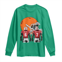 Funny American Football Long Sleeve Shirt Six Seven Meme - Wonder Print Shop